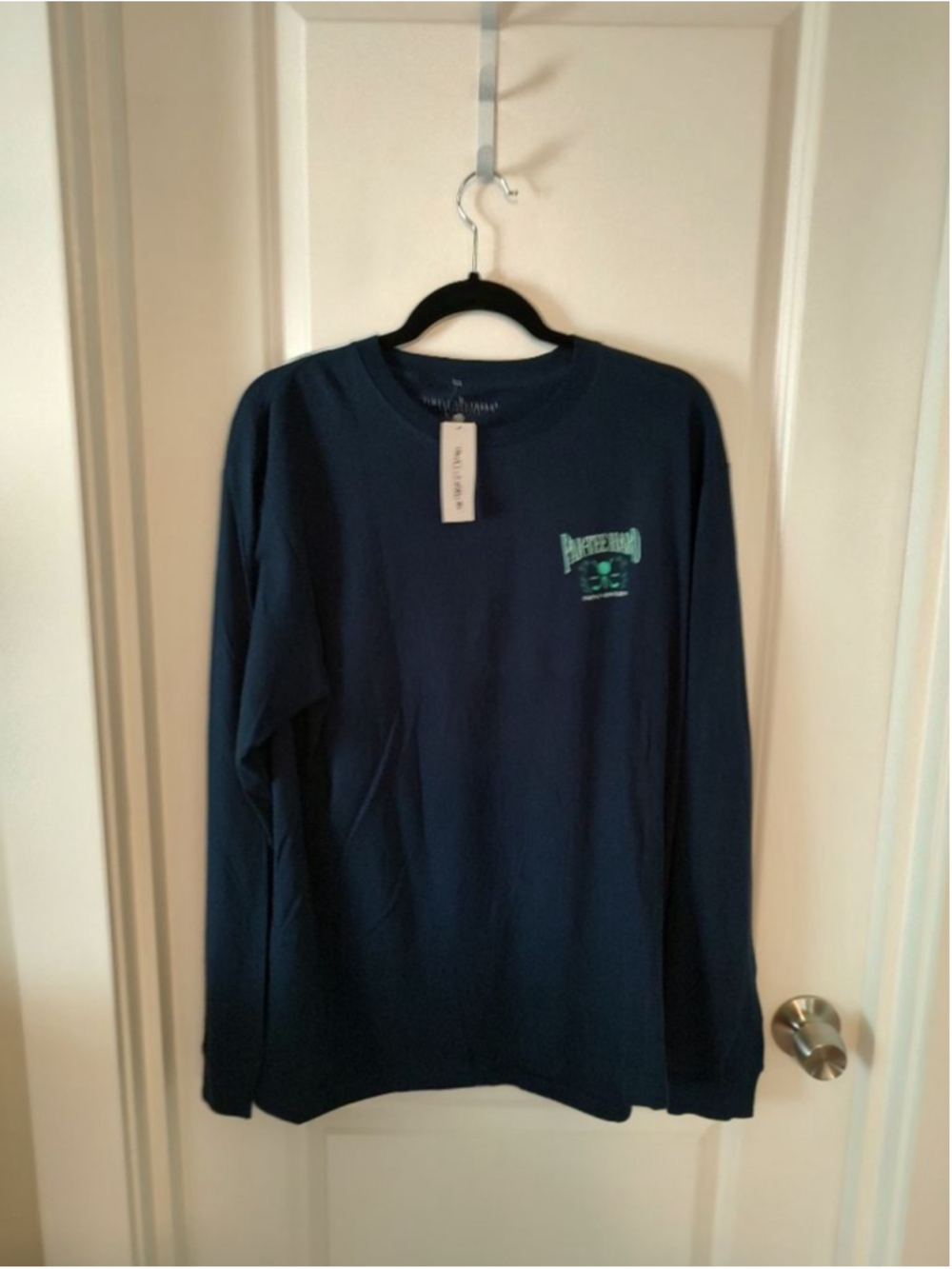 Men's Simply Southern Long Sleeve Tee L Navy Green Par-Tee Hard